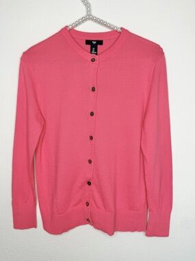 GAP Factory Coral Pink Button-Front Cardigan